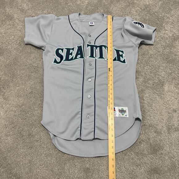 Vgt Russell Authentic Diamond Collection Seattle Mariners Grey Jersey 40 Medium - Picture 7 of 7